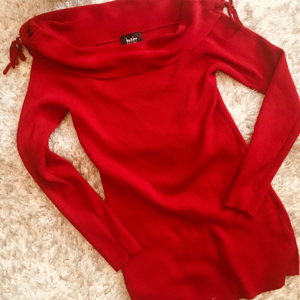 By & By Off the Shoulder Tunic Top Size Small